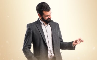 Adam izole arka plan