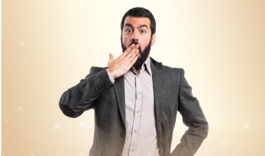 Adam izole arka plan