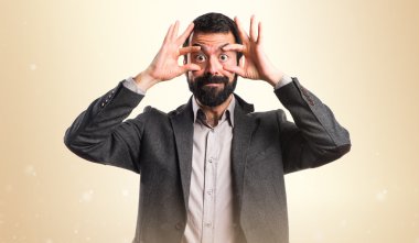 Adam izole arka plan