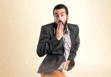 Adam izole arka plan