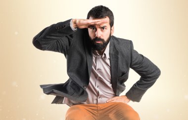 Adam izole arka plan