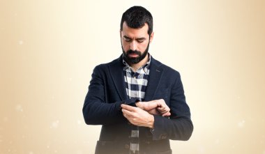 Adam izole arka plan