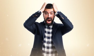 Adam izole arka plan