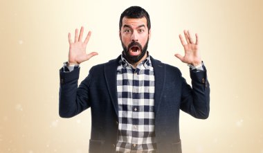 Adam izole arka plan