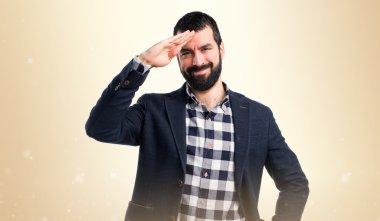 Adam izole arka plan