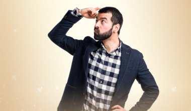 Adam izole arka plan