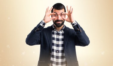 Adam izole arka plan