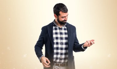 Adam izole arka plan