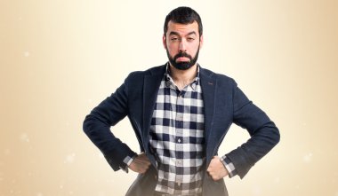 Adam izole arka plan