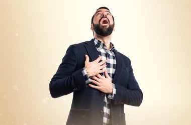 Adam izole arka plan