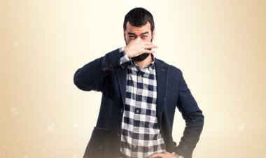 Adam izole arka plan