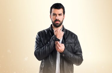 Adam izole arka plan