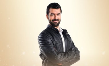 Adam izole arka plan