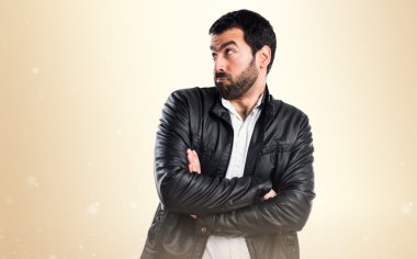 Adam izole arka plan