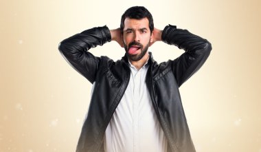 Adam izole arka plan