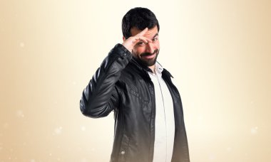 Adam izole arka plan