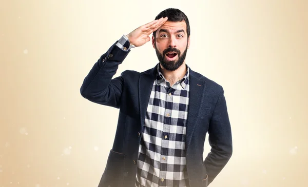 Man over isolated background — Stock Photo, Image