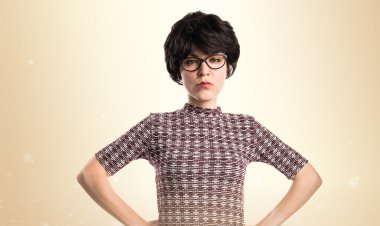 Kadın yüzünden izole arka plan