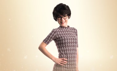 Kadın yüzünden izole arka plan