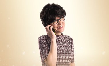 Kadın yüzünden izole arka plan