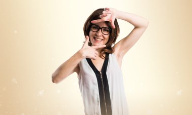 Kadın yüzünden izole arka plan