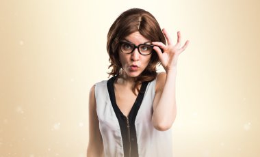 Kadın yüzünden izole arka plan