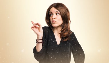Kadın yüzünden izole arka plan