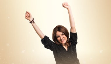 Kadın yüzünden izole arka plan