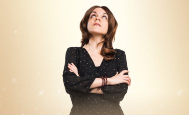 Kadın yüzünden izole arka plan