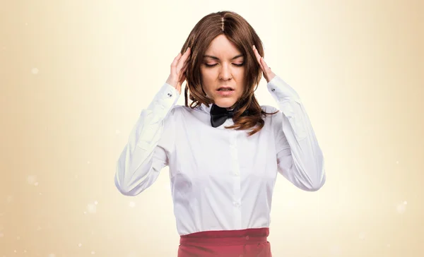 Mujer sobre fondo aislado —  Fotos de Stock