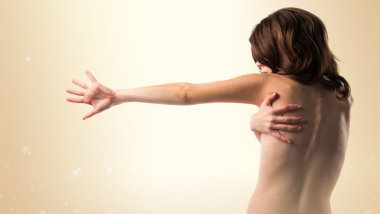 Kadın yüzünden izole arka plan