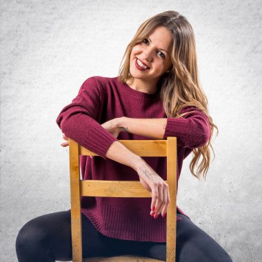 Kadın yüzünden izole arka plan