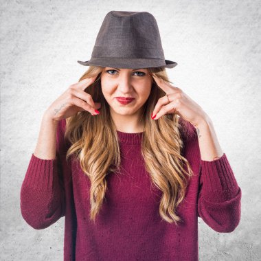 Kadın yüzünden izole arka plan