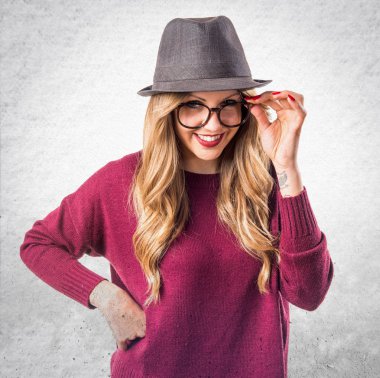 Kadın yüzünden izole arka plan