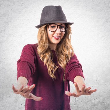 Kadın yüzünden izole arka plan