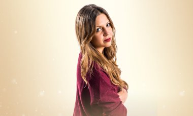 Kadın yüzünden izole arka plan