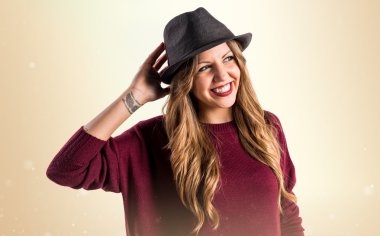 Kadın yüzünden izole arka plan