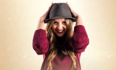 Kadın yüzünden izole arka plan