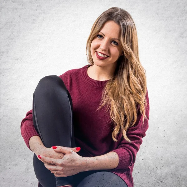 Mujer sobre fondo aislado — Foto de Stock