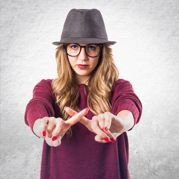 Mujer sobre fondo aislado — Foto de Stock