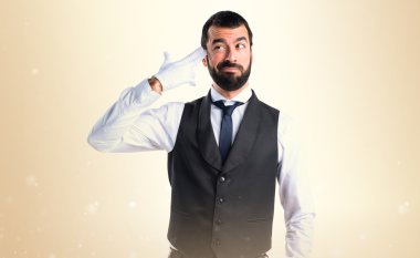 Adam izole arka plan