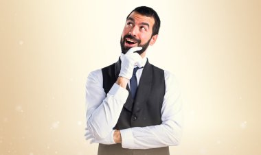 Adam izole arka plan