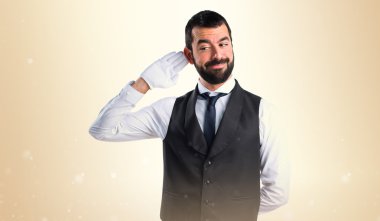 Adam izole arka plan