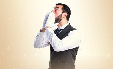 Adam izole arka plan