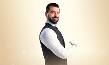 Adam izole arka plan