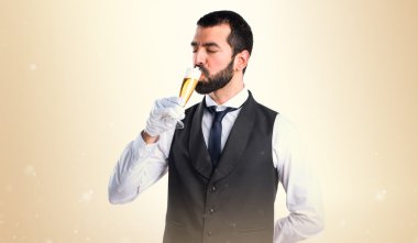 Şampanya ile lüks garson