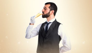 Şampanya ile lüks garson