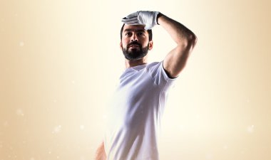 Adam izole arka plan