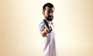 Adam izole arka plan