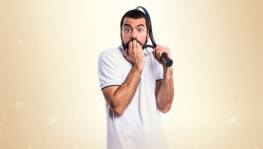 Adam izole arka plan